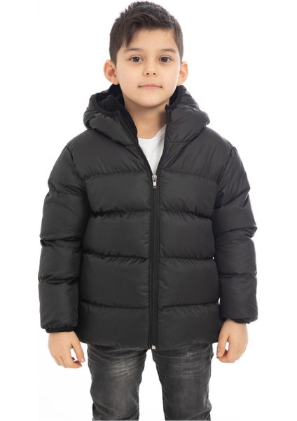 Spor Erkek Çocuk Polarlı Kürklü Kapüşonlu Su Geçirmez Rüzgara Dayanıklı Şişme Kışlık Mont fiyatları
