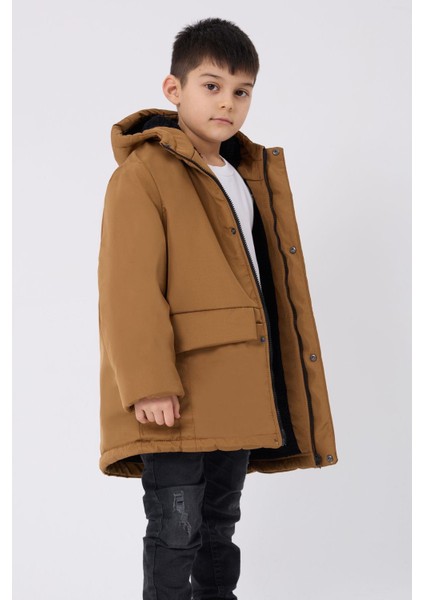 Spor Erkek Çocuk Kürklü Su ve Rüzgar Geçirmez Kapüşonlu 3 Cep Kışlık Mont & Kaban & Parka fiyatları