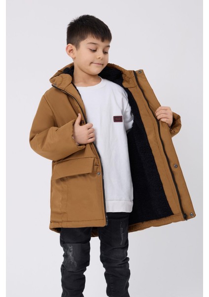 Spor Erkek Çocuk Kürklü Su ve Rüzgar Geçirmez Kapüşonlu 3 Cep Kışlık Mont & Kaban & Parka modelleri