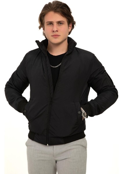 Erkek Astarlı Dik Yaka Mevsimlik Cepli Su ve Rüzgar Geçirmez Mont fiyatları