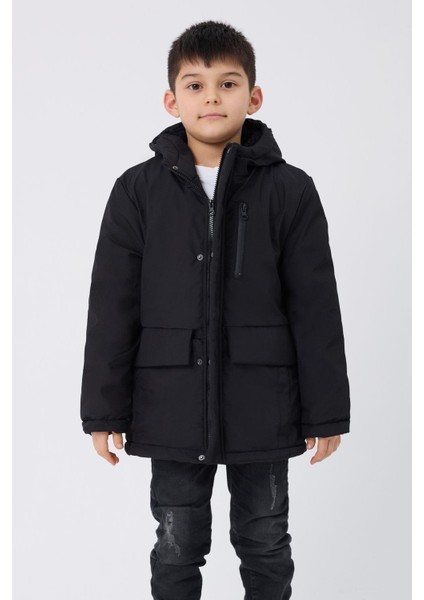 Spor Erkek Çocuk Kürklü Su ve Rüzgar Geçirmez Kapüşonlu 3 Cep Kışlık Mont & Kaban & Parka modelleri