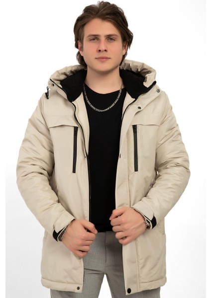 Erkek Polarlı Kürklü Su ve Rüzgar Geçirmez Kapüşonlu Kışlık Mont & Kaban & Parka fiyatları