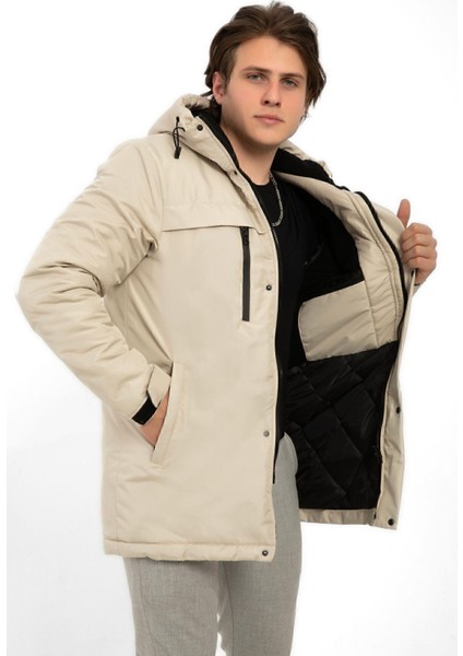 Erkek Polarlı Kürklü Su ve Rüzgar Geçirmez Kapüşonlu Kışlık Mont & Kaban & Parka indirimleri