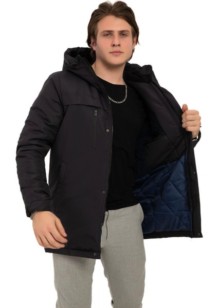 Erkek Polarlı Kürklü Su ve Rüzgar Geçirmez Kapüşonlu Kışlık Mont & Kaban & Parka modelleri