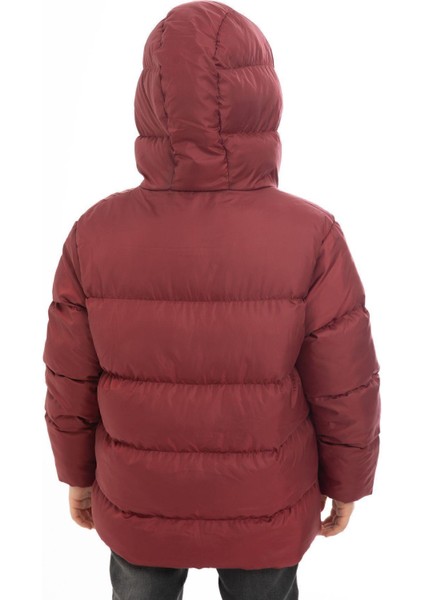 Spor Erkek Çocuk Polarlı Kürklü Kapüşonlu Su Geçirmez Rüzgara Dayanıklı Şişme Kışlık Mont fırsatları