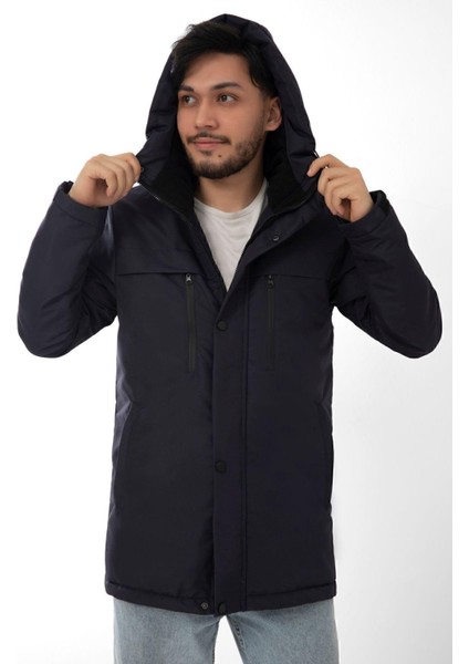 Spor Erkek Polarlı Kürklü Su ve Rüzgar Geçirmez Kapüşonlu Kışlık Mont & Kaban & Parka fiyatları