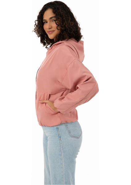 Kadın Su Yeşili Kapüşonlu Su ve Rüzgar Geçirmez Cepli Astarlı Oversize Mevsimlik Yağmurluk fırsatları