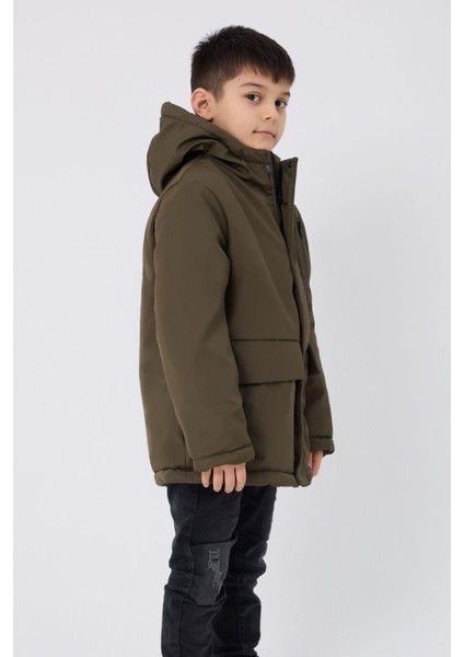 Spor Erkek Çocuk Kürklü Su ve Rüzgar Geçirmez Kapüşonlu 3 Cep Kışlık Mont & Kaban & Parka modelleri