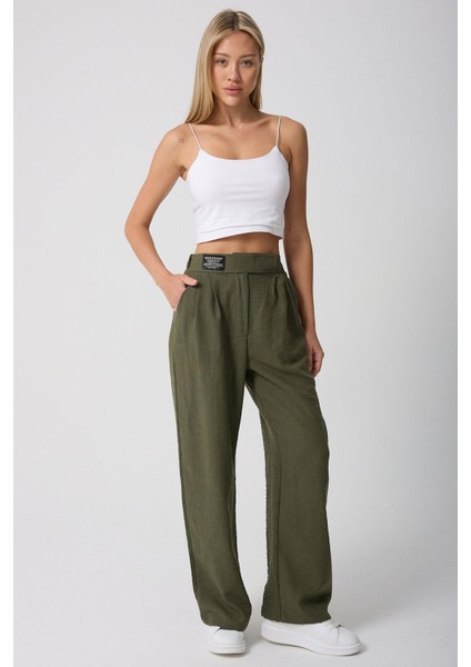 Kadın Yüksek Belli Cırtlı Palazzo Pantolon modelleri