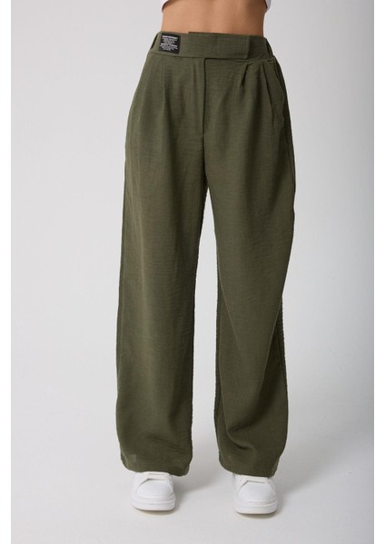 Kadın Yüksek Belli Cırtlı Palazzo Pantolon fırsatları