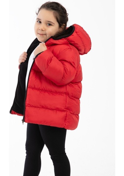 Spor Kız Çocuk Polarlı Kapüşonlu Su Geçirmez Rüzgara Dayanıklı Şişme Kışlık Mont & Kaban fiyatları