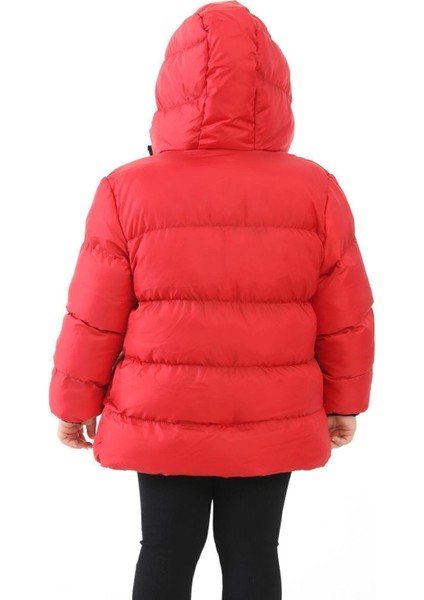 Spor Kız Çocuk Polarlı Kapüşonlu Su Geçirmez Rüzgara Dayanıklı Şişme Kışlık Mont & Kaban fırsatları