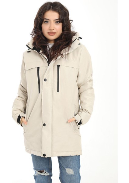 Spor Kadın Polarlı Su ve Rüzgar Geçirmez Kapüşonlu Kışlık Mont & Kaban & Parka fiyatları