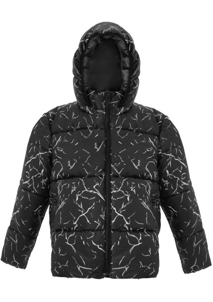 Erkek Çocuk Çıkabilir Kapüşonlu Su ve Rüzgar Geçirmez Cepli Kışlık Şişme Mont & Kaban & Parka