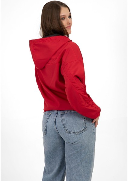 Kadın Kapüşonlu Su ve Rüzgar Geçirmez Cepli Astarlı Oversize Yağmurluk indirimleri