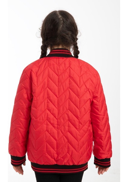 Spor Kız Çocuk Kolej Yaka Astarlı Su ve Rüzgar Geçirmez Fermuarlı Cep Mont Ceket indirimleri