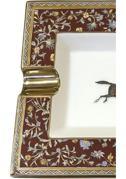 Dekoratif Porselen Küllük - Lüks Ev & Ofis Dekorasyonu - Çiçek Desenli - Koleksiyonluk fiyatları