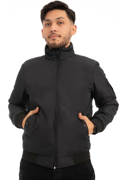 Spor Erkek Astarlı Dik Yaka Mevsimlik Cepli Su ve Rüzgar Geçirmez Mont fiyatları