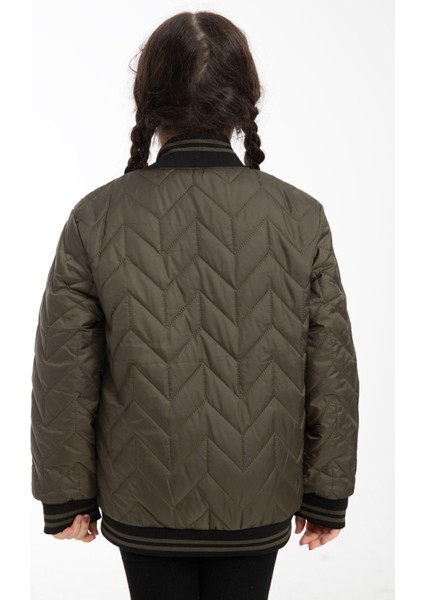 Spor Kız Çocuk Kolej Yaka Astarlı Su ve Rüzgar Geçirmez Fermuarlı Cep Mont Ceket fırsatları