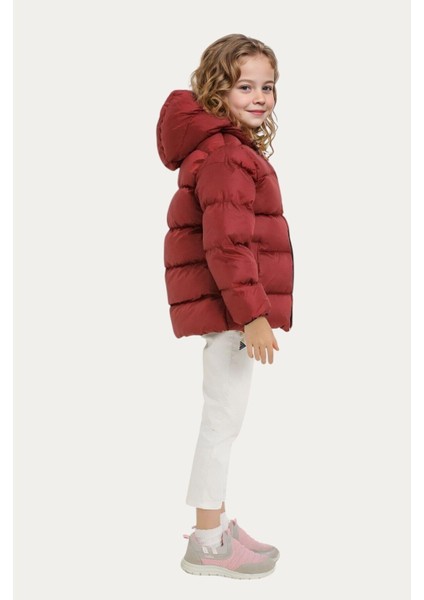 Kız Çocuk Polarlı Kapüşonlu Su Geçirmez Rüzgara Dayanıklı Cepli Şişme Kışlık Mont indirimleri