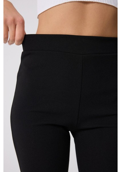 Kadın Likralı Belli Lastikli Ispanyol Paça Pantolon modelleri