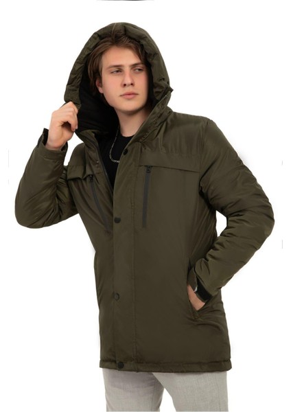 Erkek Polarlı Kürklü Su ve Rüzgar Geçirmez Kapüşonlu Kışlık Mont & Kaban & Parka indirimleri