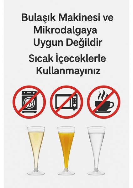 6’lı Şeffaf Plastik Şampanya Kadehi – Düğün, Parti ve Davet Sunumlarına Uygun Bardak fırsatları