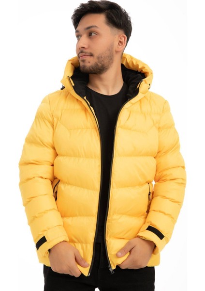 Spor Erkek Kapüşonlu Polarlı Kürklü Su Geçirmez Rüzgara Dayanıklı Şişme Mont Kaban Parka fiyatları