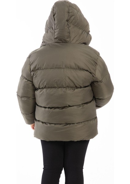 Spor Kız Çocuk Polarlı Kapüşonlu Su Geçirmez Rüzgara Dayanıklı Şişme Kışlık Mont & Kaban fırsatları