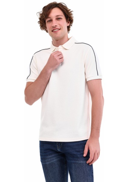 ml Mark 12ESS300 5fx Kırık Beyaz Erkek Kısa Kol T-Shirt