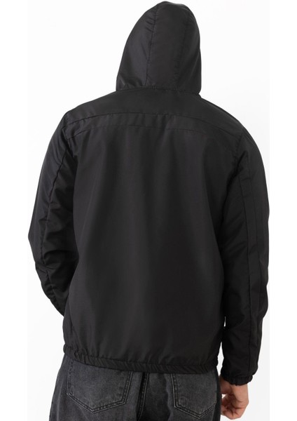 Erkek Kapüşonlu Su ve Rüzgar Geçirmez Cepli Astarlı Oversize Yağmurluk fırsatları