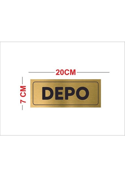 Depo Yazılı Metal Levha ( 7 cm x 20 cm ) fiyatları
