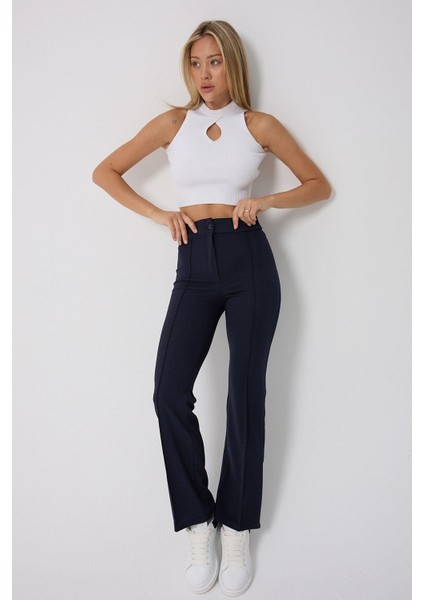 Kadın Yüksek Belli Toparlayıcı Ispanyol Paça Palazzo Pantolon fiyatları