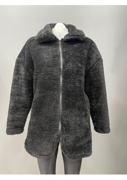 Spor Kadın Peluş Rüzgar Geçirmez Welsoft Çift Cepli Kışlık Mont Kaban fiyatları