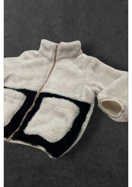 Spor Kız Çocuk Peluş Cepli Fermuarlı Welsoft Kışlık Mont