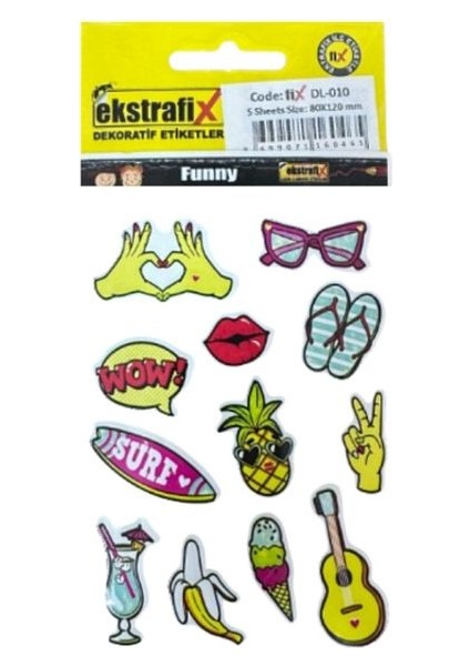 Ekstrafix (DL-010) 80X120MM Dekoratif Etiket Q