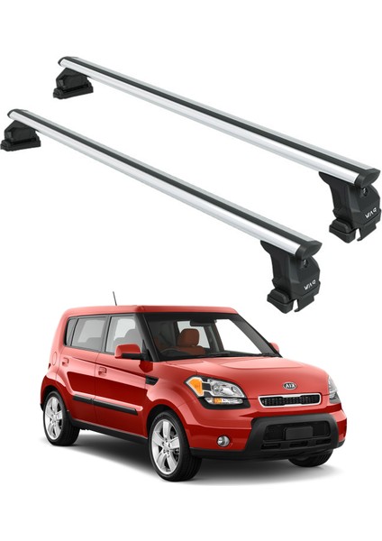 Kia Soul 2008-2013 Oluksuz Üst Tavan Portbagaj Taşıyıcı Ara Atkısı Toros Serisi Pro 4 Gri