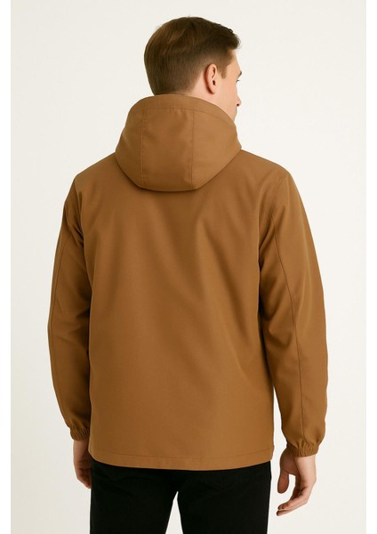 Spor Erkek Astarlı Kanguru Cepli Su ve Rüzgar Geçirmez Kapüşonlu Cepli Yağmurluk modelleri