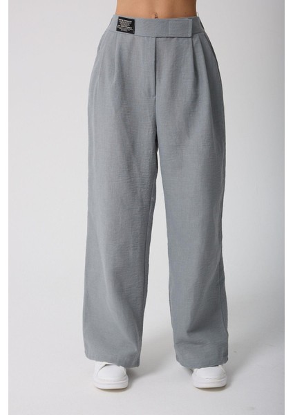 Kadın Yüksek Belli Cırtlı Palazzo Pantolon modelleri