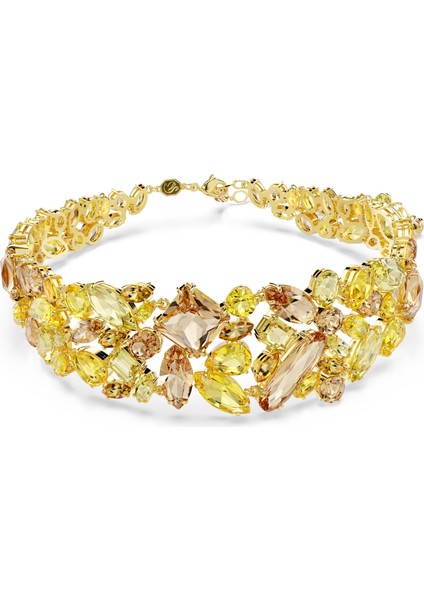 5708713 Gema Choker, Mixed Cuts, Yellow, Gold-Tone Plated