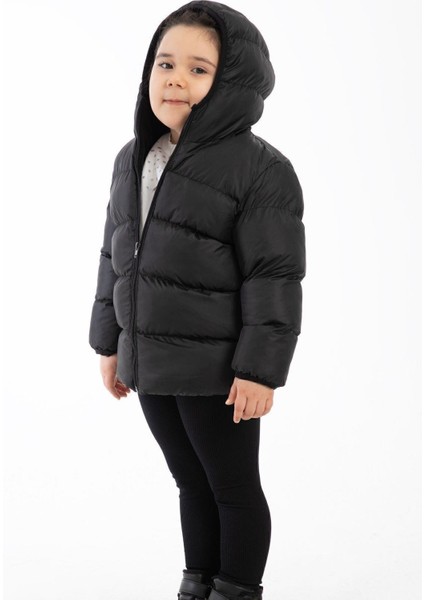 Spor Kız Çocuk Polarlı Kapüşonlu Su Geçirmez Rüzgara Dayanıklı Şişme Kışlık Mont & Kaban fırsatları