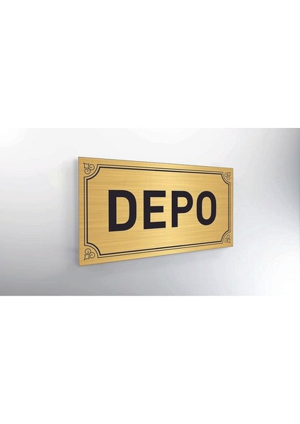 Depo Yazılı Yeni Metal Levhaa 20 x 10 cm