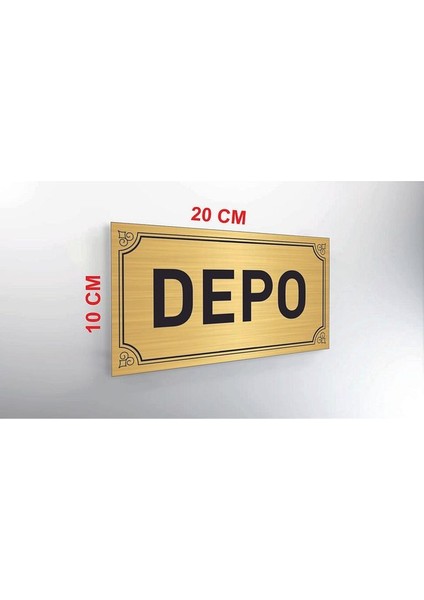 Depo Yazılı Yeni Metal Levhaa 20 x 10 cm fiyatları