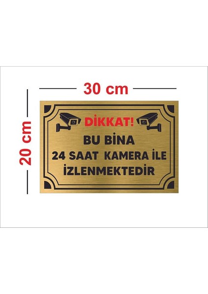 Bu Bina Kamera Ile Izlenmektedir Levhası Metal 20 x 30 cm fiyatları