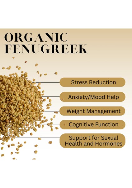Fenugreek, 600 mg , 90 Vegan Capsules Organik Trigonella Foenum-Graecum