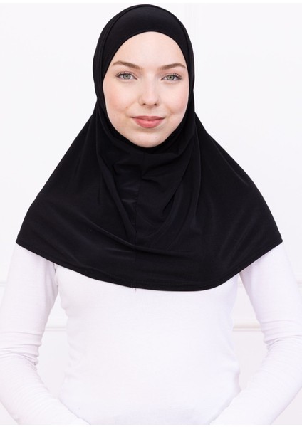 2 Parçalı Pratik Namaz Örtüsü Sandy Hijab - Kadın Tesettür Hazır Türban Siyah fiyatları