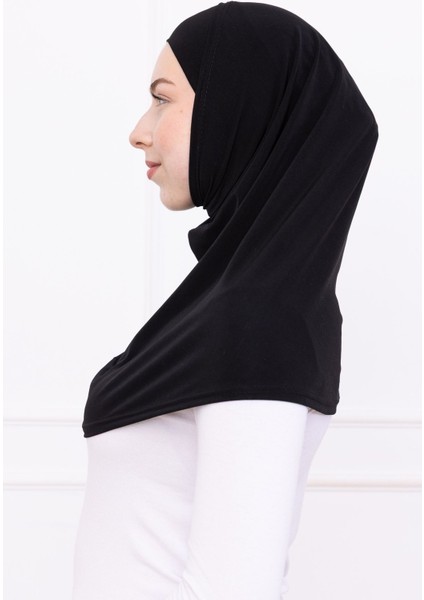 2 Parçalı Pratik Namaz Örtüsü Sandy Hijab - Kadın Tesettür Hazır Türban Siyah fırsatları