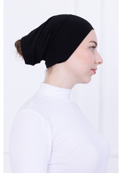 2 Parçalı Pratik Namaz Örtüsü Sandy Hijab - Kadın Tesettür Hazır Türban Siyah indirimleri