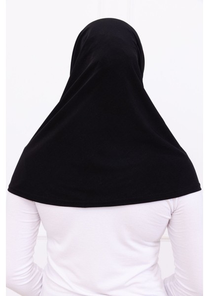 2 Parçalı Pratik Namaz Örtüsü Sandy Hijab - Kadın Tesettür Hazır Türban Siyah
