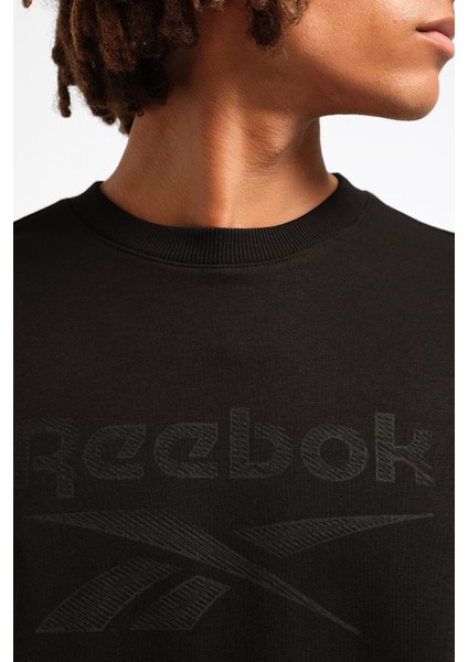 New Id Reg Crew Siyah Erkek Sweatshirt
